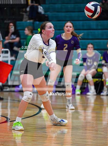 Thumbnail 2 in D'Hanis vs Round Top-Carmine (UIL Volleyball 1A Region III Semifinal) photogallery.