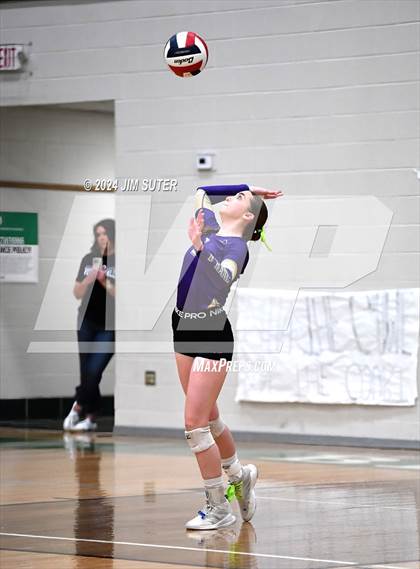 Thumbnail 2 in D'Hanis vs Round Top-Carmine (UIL Volleyball 1A Region III Semifinal) photogallery.
