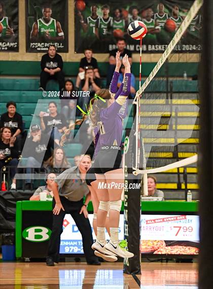 Thumbnail 3 in D'Hanis vs Round Top-Carmine (UIL Volleyball 1A Region III Semifinal) photogallery.