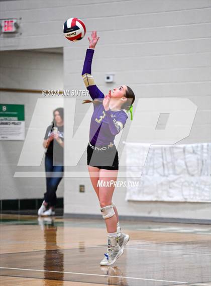 Thumbnail 3 in D'Hanis vs Round Top-Carmine (UIL Volleyball 1A Region III Semifinal) photogallery.