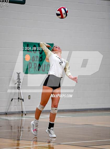 Thumbnail 2 in D'Hanis vs Round Top-Carmine (UIL Volleyball 1A Region III Semifinal) photogallery.