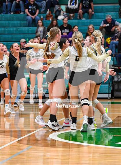 Thumbnail 1 in D'Hanis vs Round Top-Carmine (UIL Volleyball 1A Region III Semifinal) photogallery.