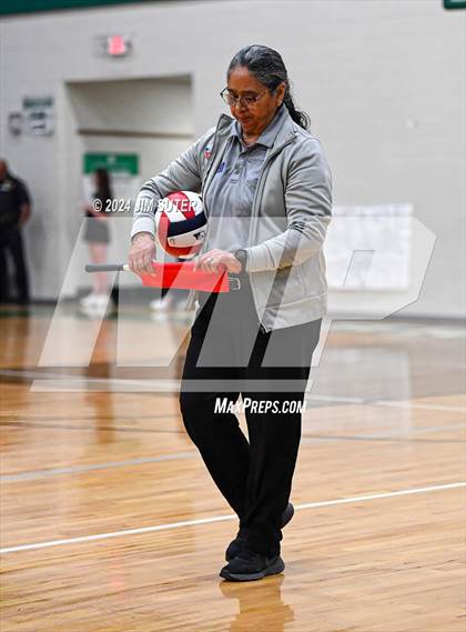 Thumbnail 3 in D'Hanis vs Round Top-Carmine (UIL Volleyball 1A Region III Semifinal) photogallery.