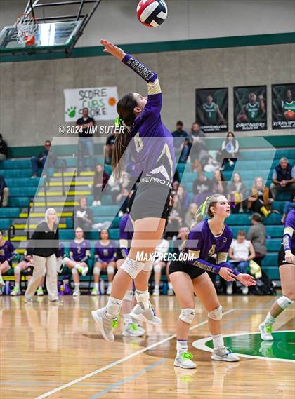 Thumbnail 2 in D'Hanis vs Round Top-Carmine (UIL Volleyball 1A Region III Semifinal) photogallery.