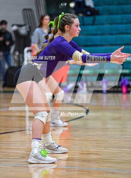 Thumbnail 1 in D'Hanis vs Round Top-Carmine (UIL Volleyball 1A Region III Semifinal) photogallery.