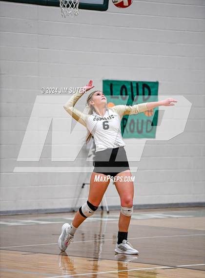 Thumbnail 1 in D'Hanis vs Round Top-Carmine (UIL Volleyball 1A Region III Semifinal) photogallery.