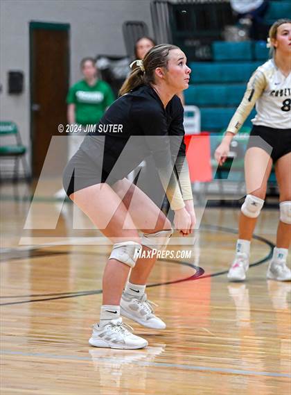 Thumbnail 3 in D'Hanis vs Round Top-Carmine (UIL Volleyball 1A Region III Semifinal) photogallery.