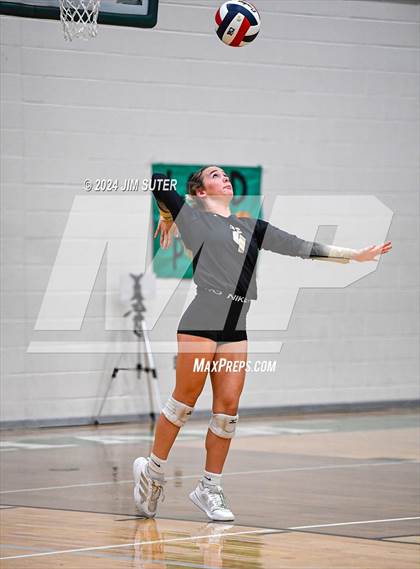 Thumbnail 2 in D'Hanis vs Round Top-Carmine (UIL Volleyball 1A Region III Semifinal) photogallery.