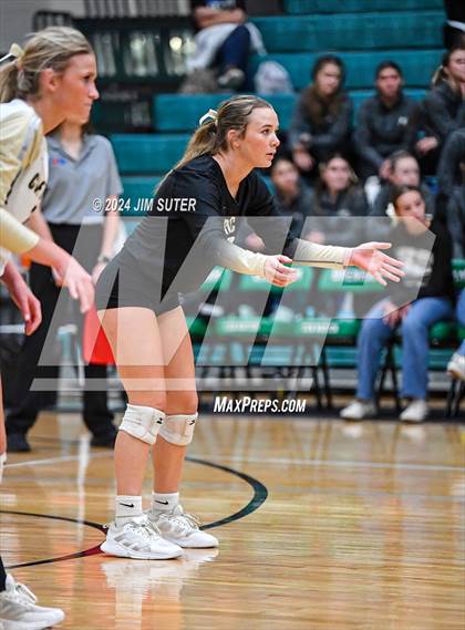 Thumbnail 2 in D'Hanis vs Round Top-Carmine (UIL Volleyball 1A Region III Semifinal) photogallery.