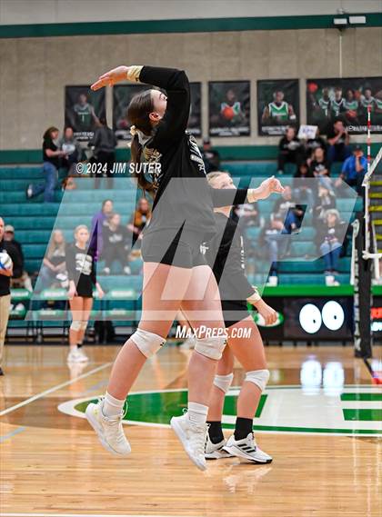 Thumbnail 1 in D'Hanis vs Round Top-Carmine (UIL Volleyball 1A Region III Semifinal) photogallery.