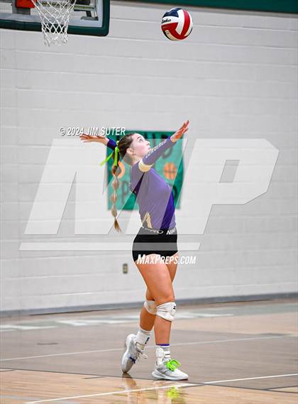 Thumbnail 2 in D'Hanis vs Round Top-Carmine (UIL Volleyball 1A Region III Semifinal) photogallery.