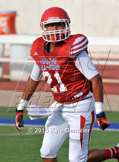 Thumbnail 2 in 2015 Native All Star Football Classic (Red Hawks vs. Blue Eagles) photogallery.