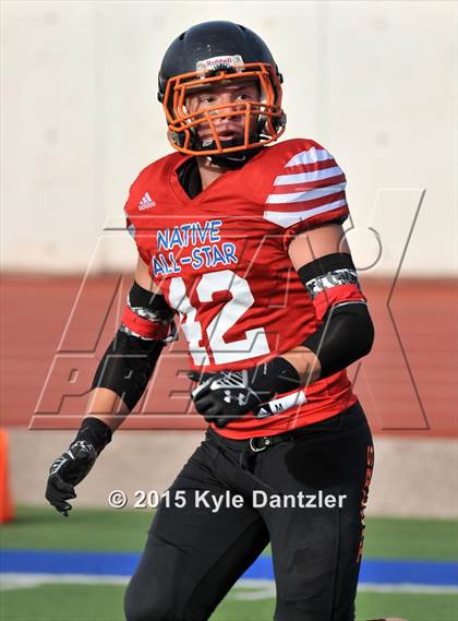 Thumbnail 3 in 2015 Native All Star Football Classic (Red Hawks vs. Blue Eagles) photogallery.