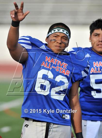 Thumbnail 3 in 2015 Native All Star Football Classic (Red Hawks vs. Blue Eagles) photogallery.