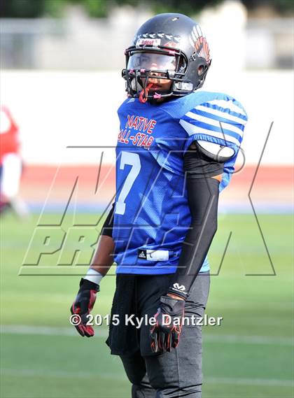 Thumbnail 2 in 2015 Native All Star Football Classic (Red Hawks vs. Blue Eagles) photogallery.