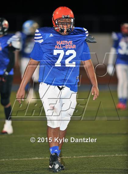 Thumbnail 3 in 2015 Native All Star Football Classic (Red Hawks vs. Blue Eagles) photogallery.