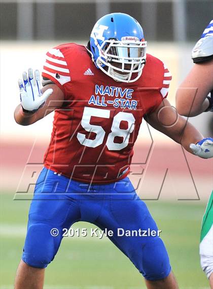 Thumbnail 3 in 2015 Native All Star Football Classic (Red Hawks vs. Blue Eagles) photogallery.