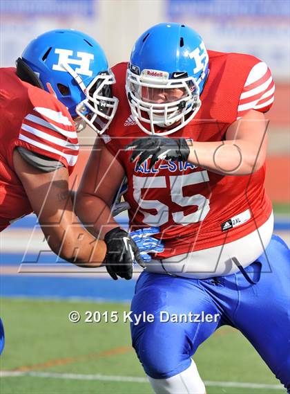 Thumbnail 2 in 2015 Native All Star Football Classic (Red Hawks vs. Blue Eagles) photogallery.