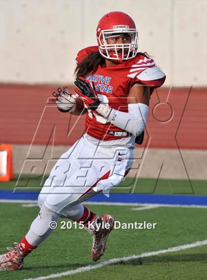 Thumbnail 1 in 2015 Native All Star Football Classic (Red Hawks vs. Blue Eagles) photogallery.