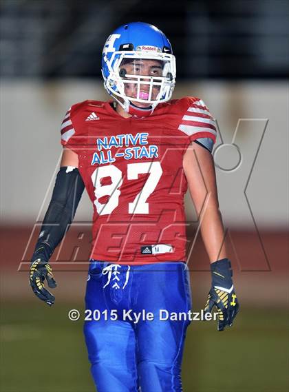 Thumbnail 2 in 2015 Native All Star Football Classic (Red Hawks vs. Blue Eagles) photogallery.