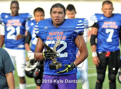 Thumbnail 3 in 2015 Native All Star Football Classic (Red Hawks vs. Blue Eagles) photogallery.