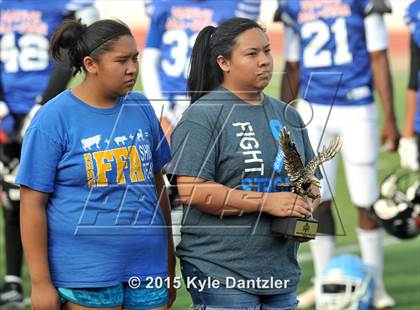 Thumbnail 3 in 2015 Native All Star Football Classic (Red Hawks vs. Blue Eagles) photogallery.