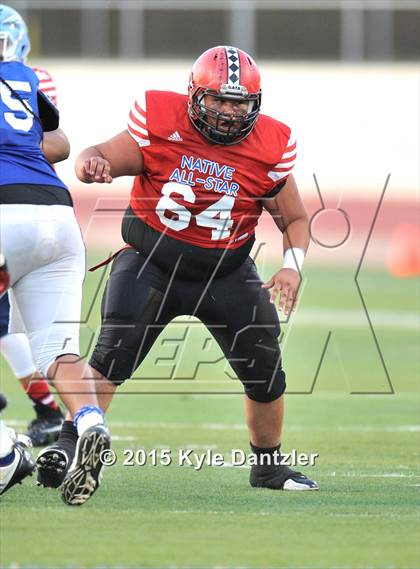 Thumbnail 2 in 2015 Native All Star Football Classic (Red Hawks vs. Blue Eagles) photogallery.