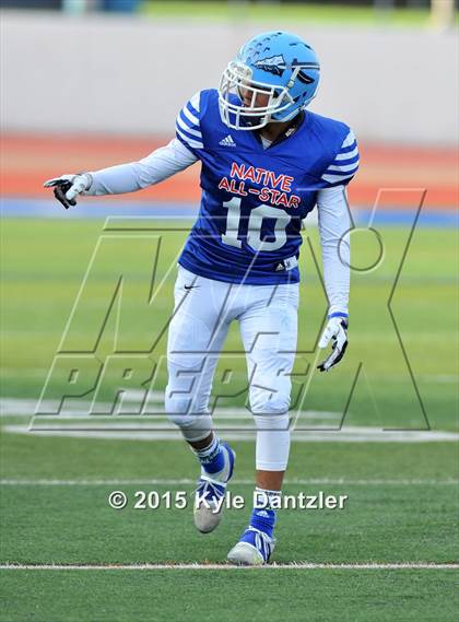 Thumbnail 2 in 2015 Native All Star Football Classic (Red Hawks vs. Blue Eagles) photogallery.