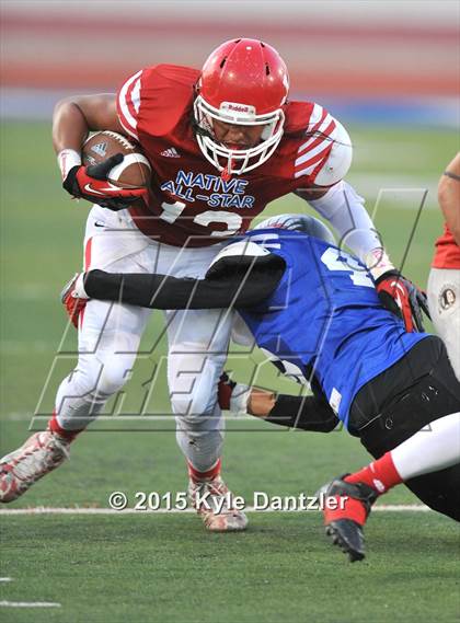 Thumbnail 3 in 2015 Native All Star Football Classic (Red Hawks vs. Blue Eagles) photogallery.
