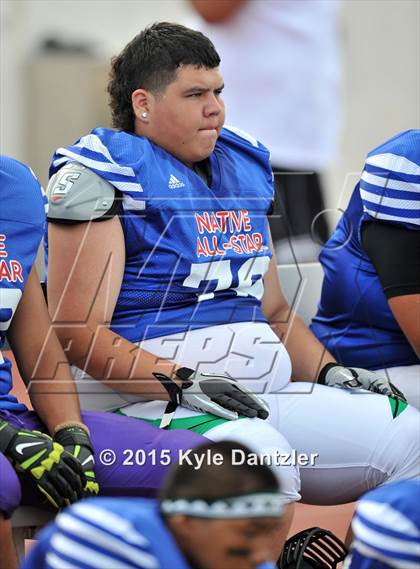 Thumbnail 1 in 2015 Native All Star Football Classic (Red Hawks vs. Blue Eagles) photogallery.