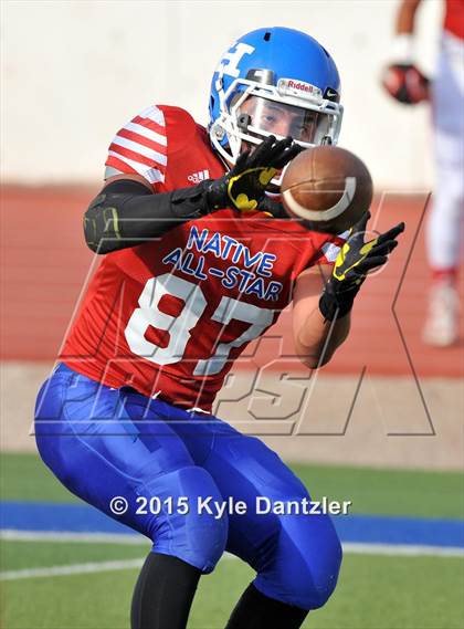 Thumbnail 3 in 2015 Native All Star Football Classic (Red Hawks vs. Blue Eagles) photogallery.