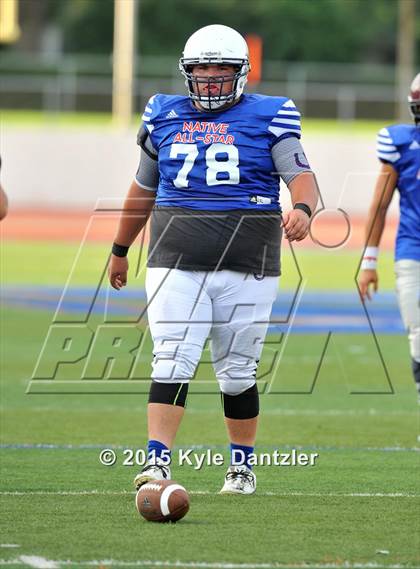 Thumbnail 3 in 2015 Native All Star Football Classic (Red Hawks vs. Blue Eagles) photogallery.