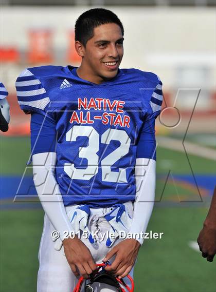 Thumbnail 2 in 2015 Native All Star Football Classic (Red Hawks vs. Blue Eagles) photogallery.