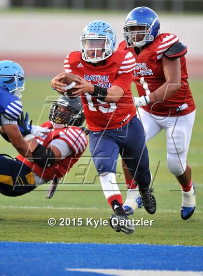Thumbnail 1 in 2015 Native All Star Football Classic (Red Hawks vs. Blue Eagles) photogallery.