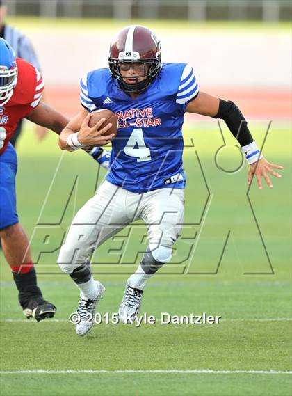 Thumbnail 3 in 2015 Native All Star Football Classic (Red Hawks vs. Blue Eagles) photogallery.
