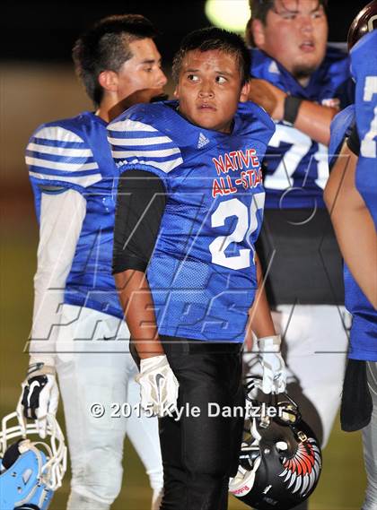 Thumbnail 1 in 2015 Native All Star Football Classic (Red Hawks vs. Blue Eagles) photogallery.