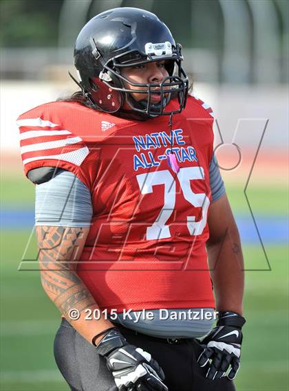 Thumbnail 2 in 2015 Native All Star Football Classic (Red Hawks vs. Blue Eagles) photogallery.