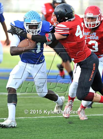 Thumbnail 3 in 2015 Native All Star Football Classic (Red Hawks vs. Blue Eagles) photogallery.