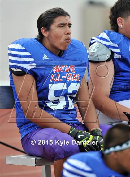 Thumbnail 3 in 2015 Native All Star Football Classic (Red Hawks vs. Blue Eagles) photogallery.