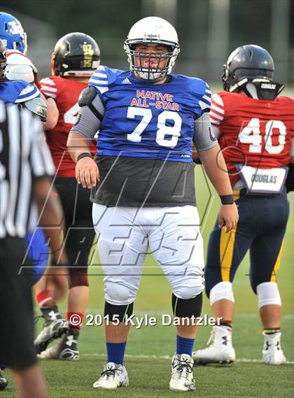 Thumbnail 3 in 2015 Native All Star Football Classic (Red Hawks vs. Blue Eagles) photogallery.