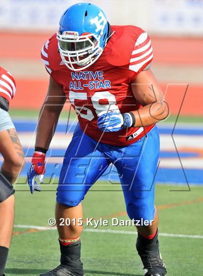 Thumbnail 2 in 2015 Native All Star Football Classic (Red Hawks vs. Blue Eagles) photogallery.