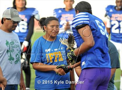 Thumbnail 2 in 2015 Native All Star Football Classic (Red Hawks vs. Blue Eagles) photogallery.