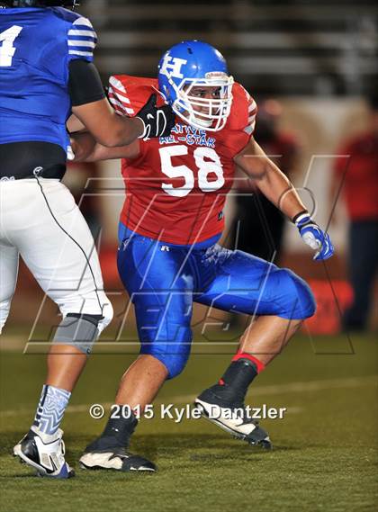 Thumbnail 3 in 2015 Native All Star Football Classic (Red Hawks vs. Blue Eagles) photogallery.