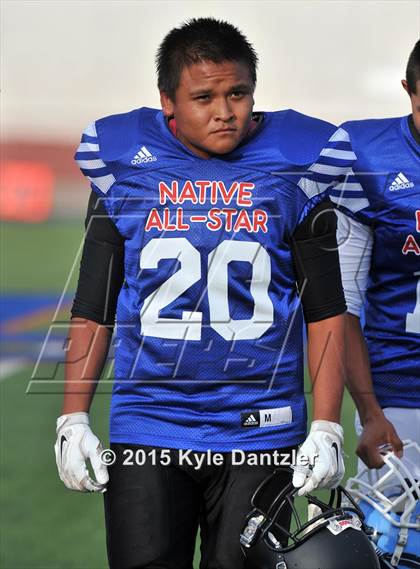 Thumbnail 2 in 2015 Native All Star Football Classic (Red Hawks vs. Blue Eagles) photogallery.