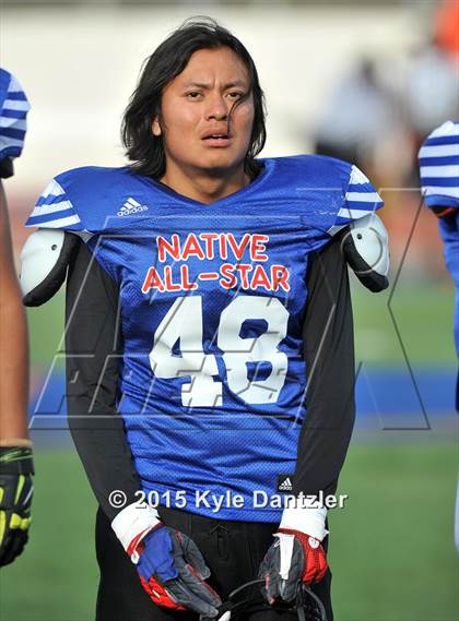 Thumbnail 3 in 2015 Native All Star Football Classic (Red Hawks vs. Blue Eagles) photogallery.