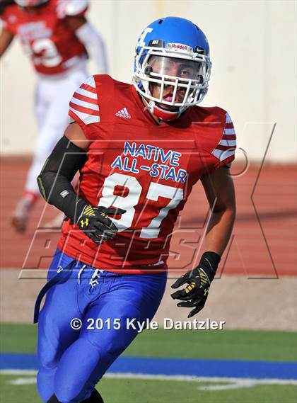 Thumbnail 2 in 2015 Native All Star Football Classic (Red Hawks vs. Blue Eagles) photogallery.