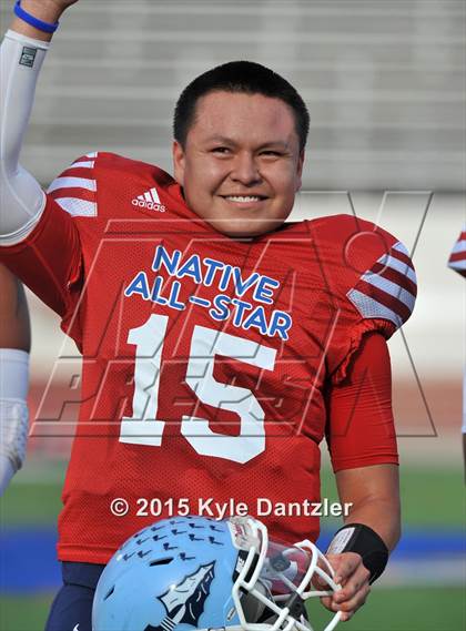 Thumbnail 3 in 2015 Native All Star Football Classic (Red Hawks vs. Blue Eagles) photogallery.