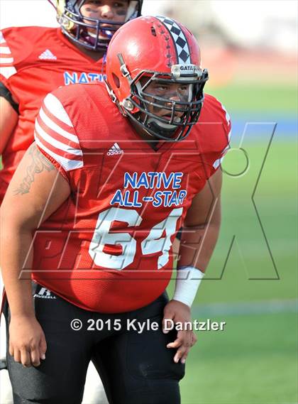 Thumbnail 1 in 2015 Native All Star Football Classic (Red Hawks vs. Blue Eagles) photogallery.