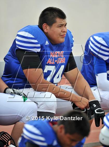 Thumbnail 2 in 2015 Native All Star Football Classic (Red Hawks vs. Blue Eagles) photogallery.