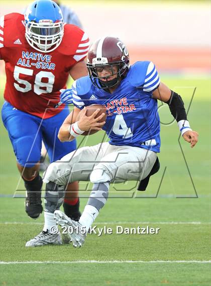 Thumbnail 1 in 2015 Native All Star Football Classic (Red Hawks vs. Blue Eagles) photogallery.